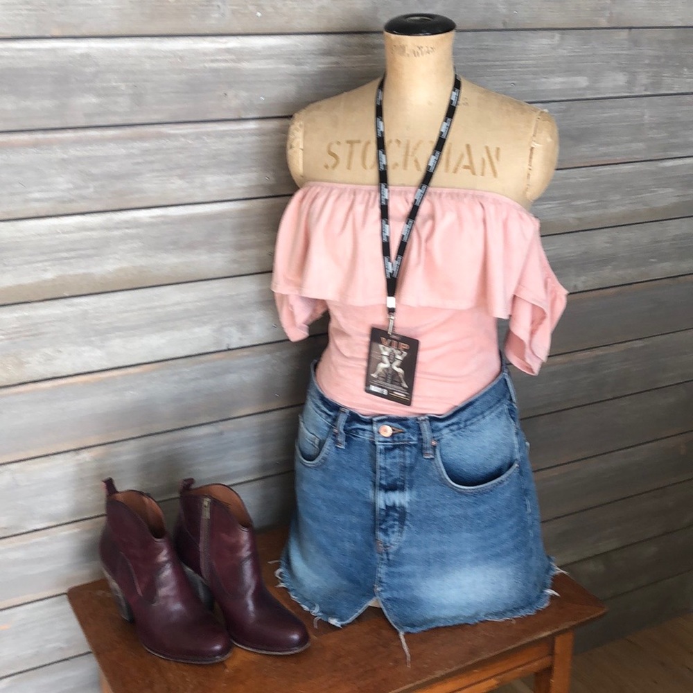 Forever 21 Denim Button Fly Mini - Picture 4 of 4